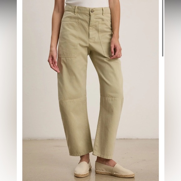 Brylie Sanded Twill Utility Pant Khaki/Beige Women's Size 2 - Picture 1 of 11